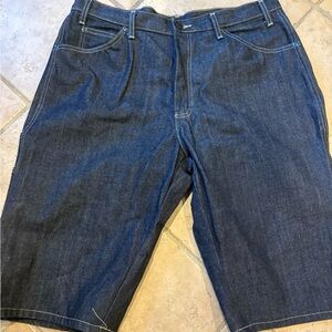 Dickies Cargo Dark Blue Denim Shorts 36
